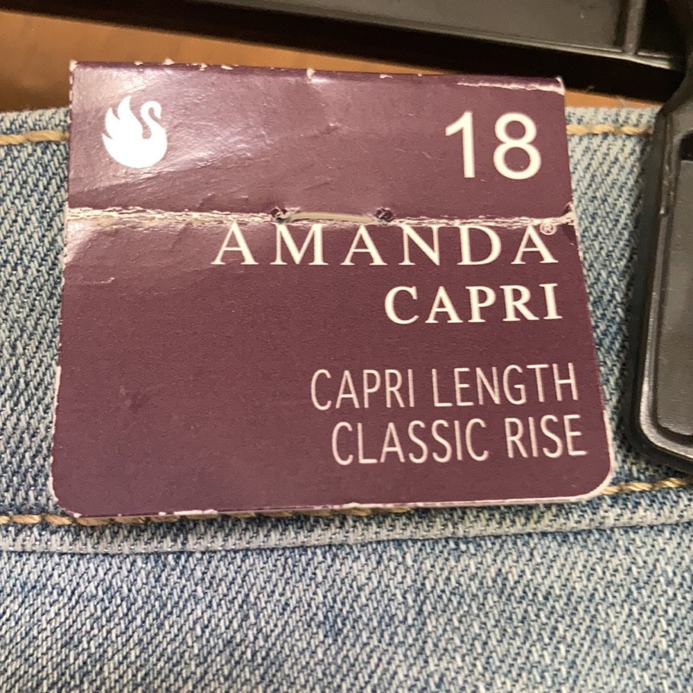 Gloria Vanderbilt Amanda Capri jean classic rise size 18 - Picture 4 of 17